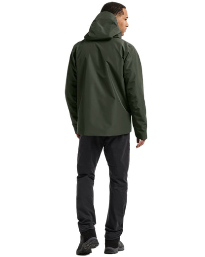 Deep Green coloured Didriksons Mens Biak Jacket on white background 