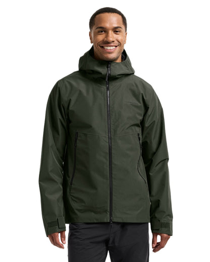 Deep Green coloured Didriksons Mens Biak Jacket on white background 