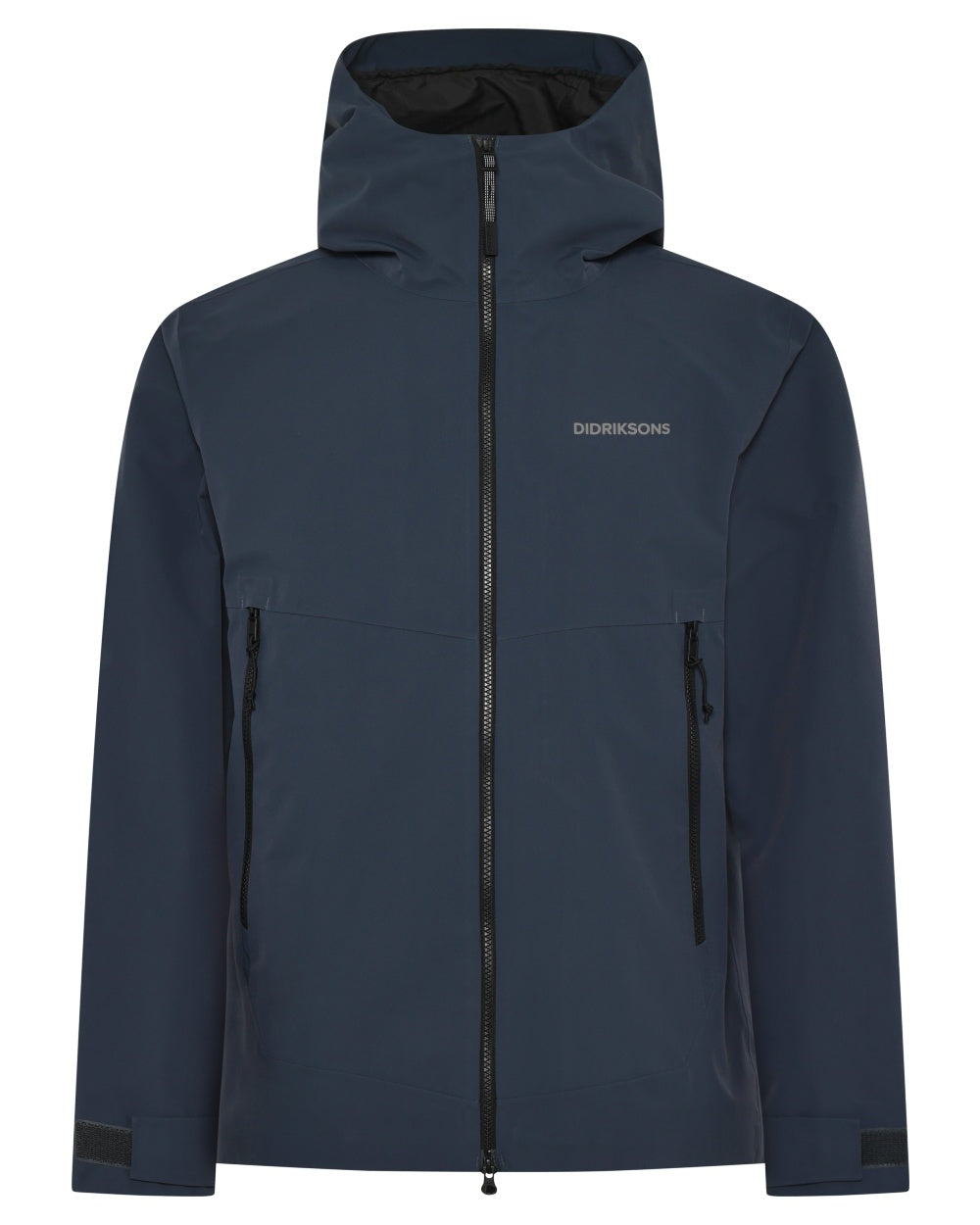 Sleepy Blue coloured Didriksons Mens Biak Jacket on white background 