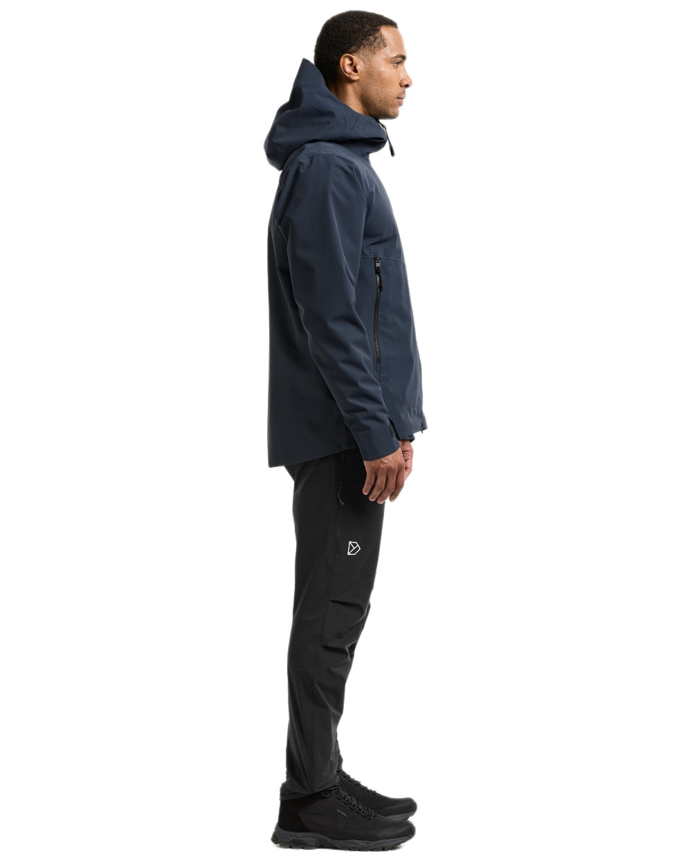 Sleepy Blue coloured Didriksons Mens Biak Jacket on white background 