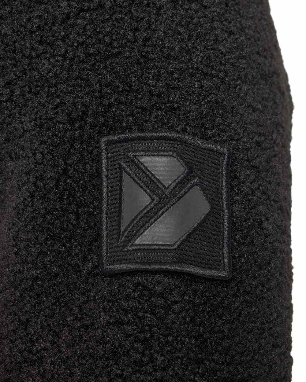 Black coloured Didriksons Mens Bror Full Zip Fleece Jacket 3 on white background 