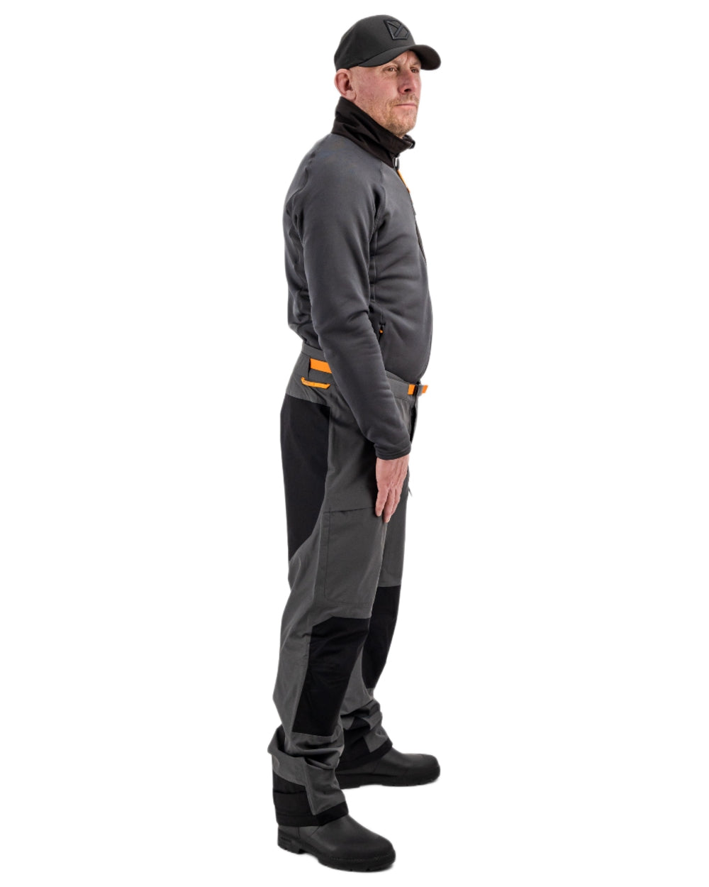 Coal Black coloured Didriksons Mens Calvus USX Pants 2 on white background 