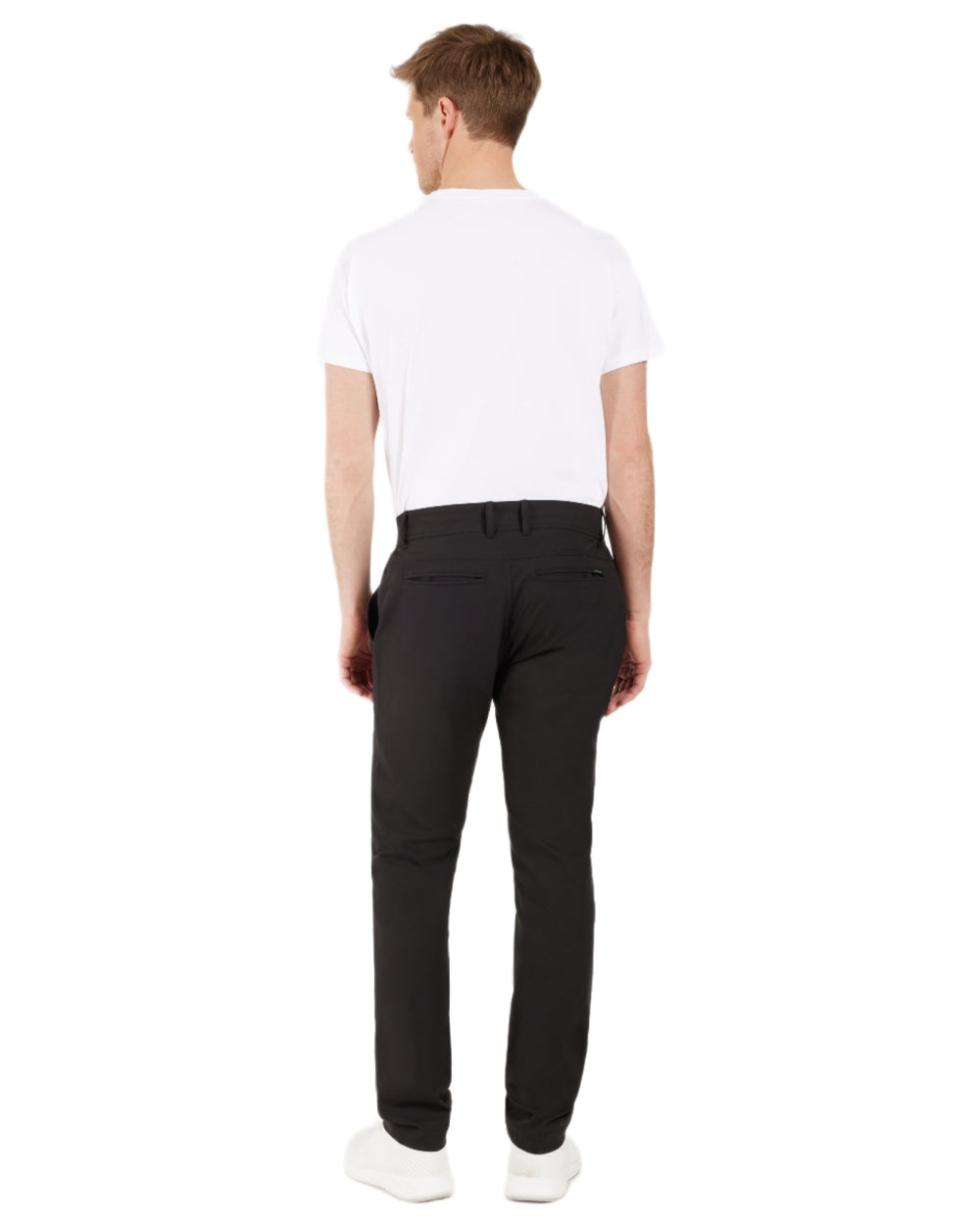 Black coloured Didriksons Mens Darren Pants on white background 