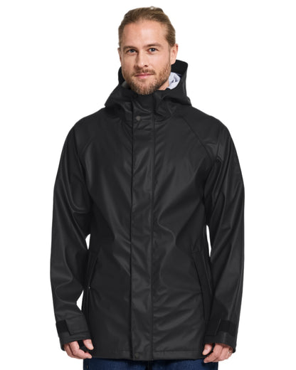 Black coloured Didriksons Mens Darwin Jacket on white background 