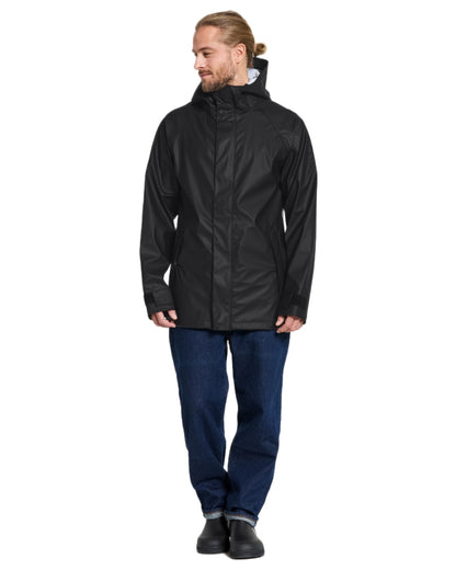 Black coloured Didriksons Mens Darwin Jacket on white background 