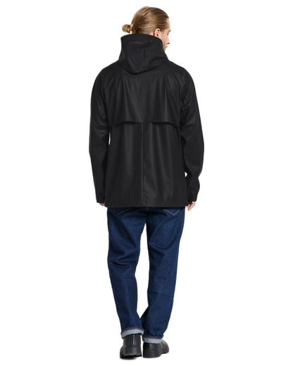 Black coloured Didriksons Mens Darwin Jacket on white background 
