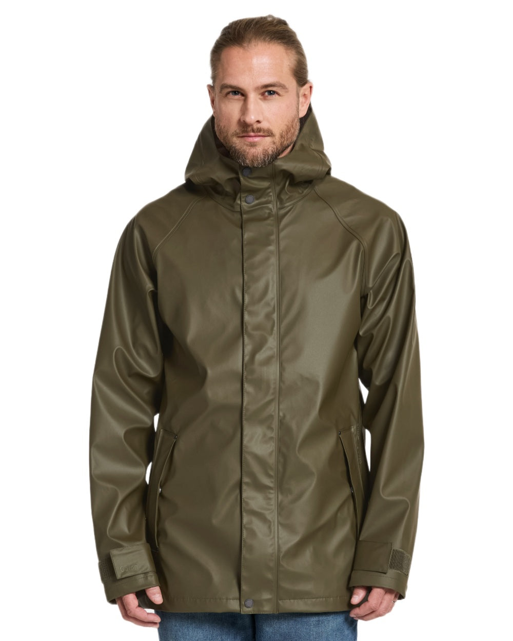 Fog Green coloured Didriksons Mens Darwin Jacket on white background 