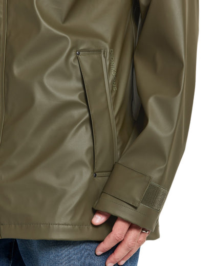 Fog Green coloured Didriksons Mens Darwin Jacket on white background 