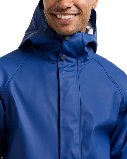 Ultramarine coloured Didriksons Mens Darwin Jacket on white background 