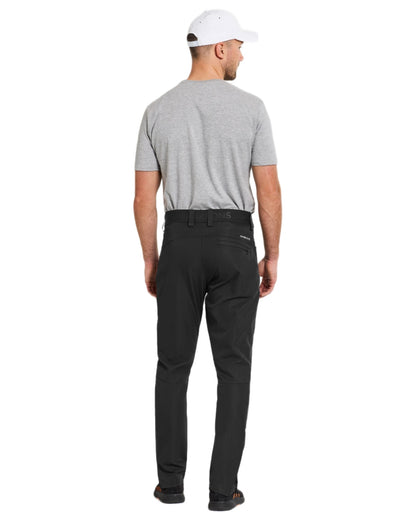 Black coloured Didriksons Mens Dennis Pants on white background 