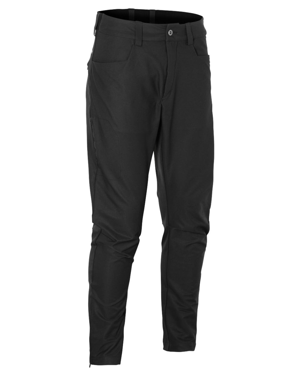 Black coloured Didriksons Mens Dennis Pants on white background 