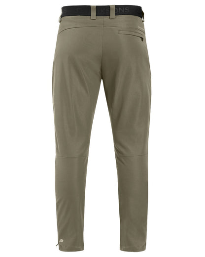 Fog Green coloured Didriksons Mens Dennis Pants on white background 
