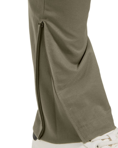 Fog Green coloured Didriksons Mens Dennis Pants on white background 