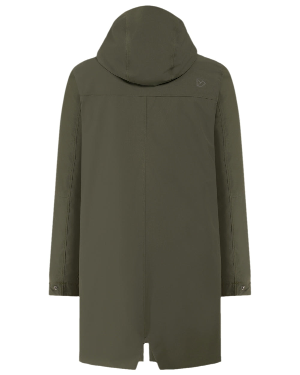 Deep Green Coloured Didriksons Mens Falke Parka on white background 