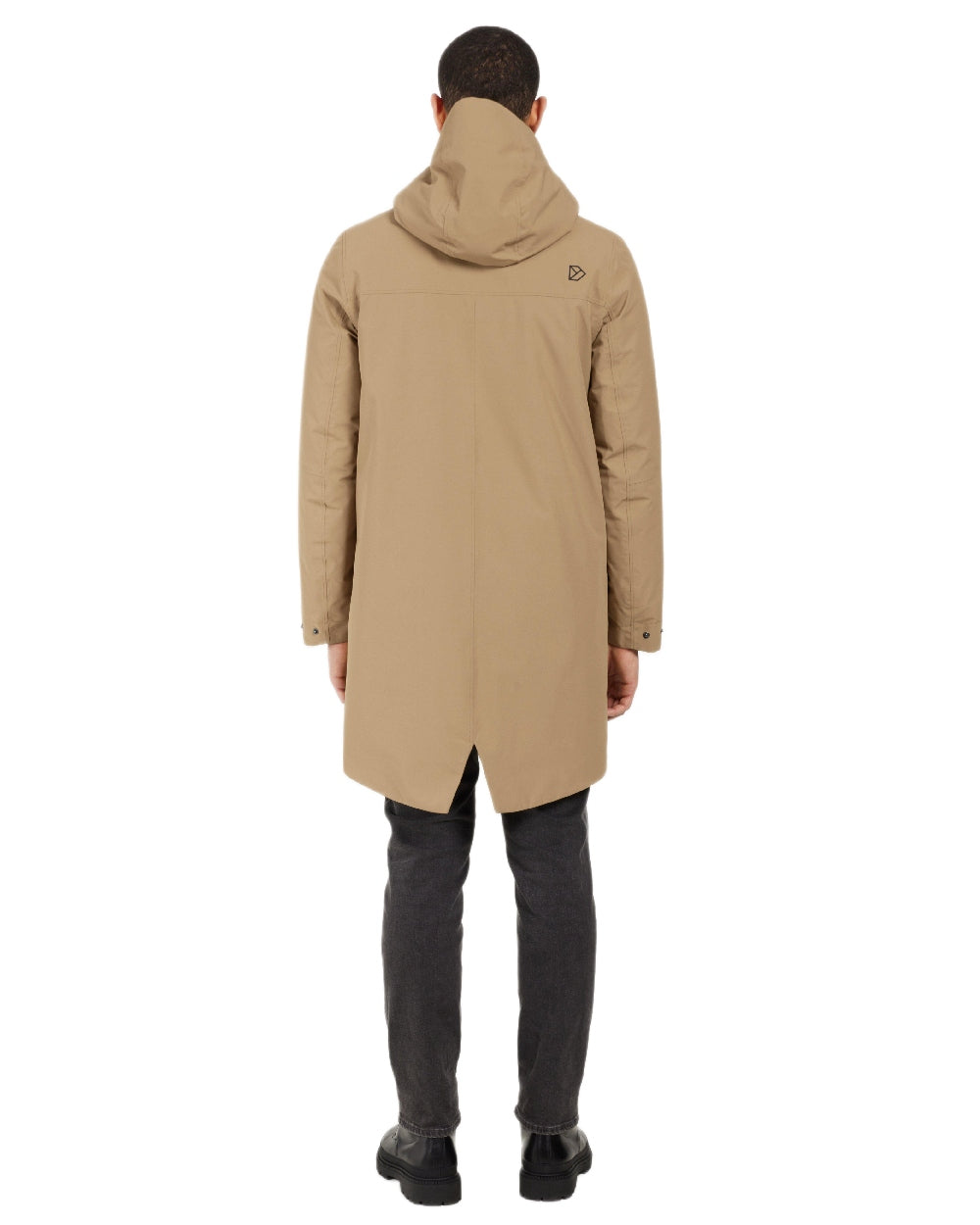 Wood Coloured Didriksons Mens Falke Parka on white background 
