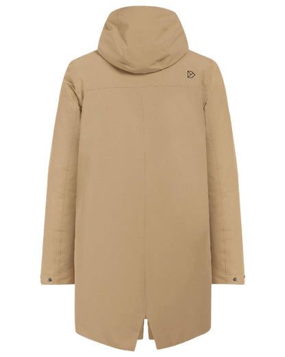 Wood Coloured Didriksons Mens Falke Parka on white background 