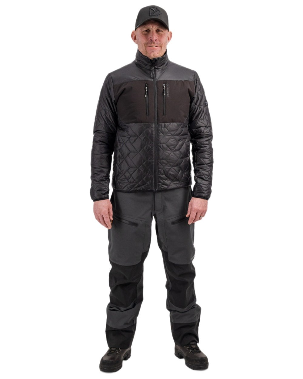 Black coloured Didriksons Mens Fegen Jacket on white background 