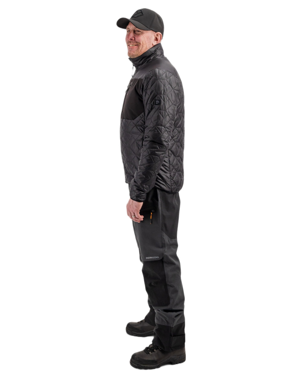 Black coloured Didriksons Mens Fegen Jacket on white background 