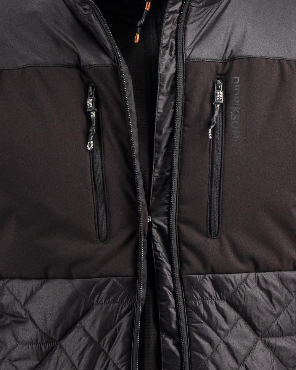 Black coloured Didriksons Mens Fegen Jacket on white background 