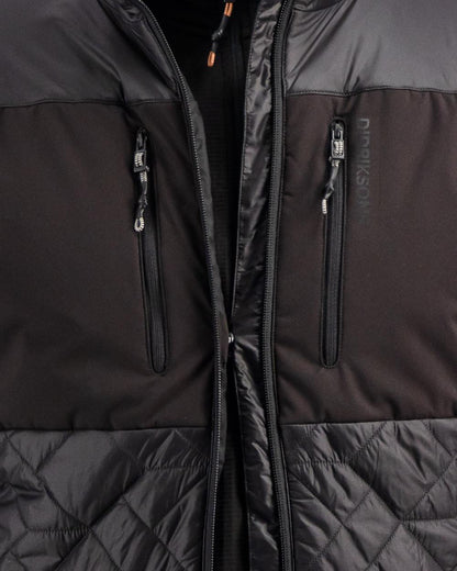 Black coloured Didriksons Mens Fegen Jacket on white background 