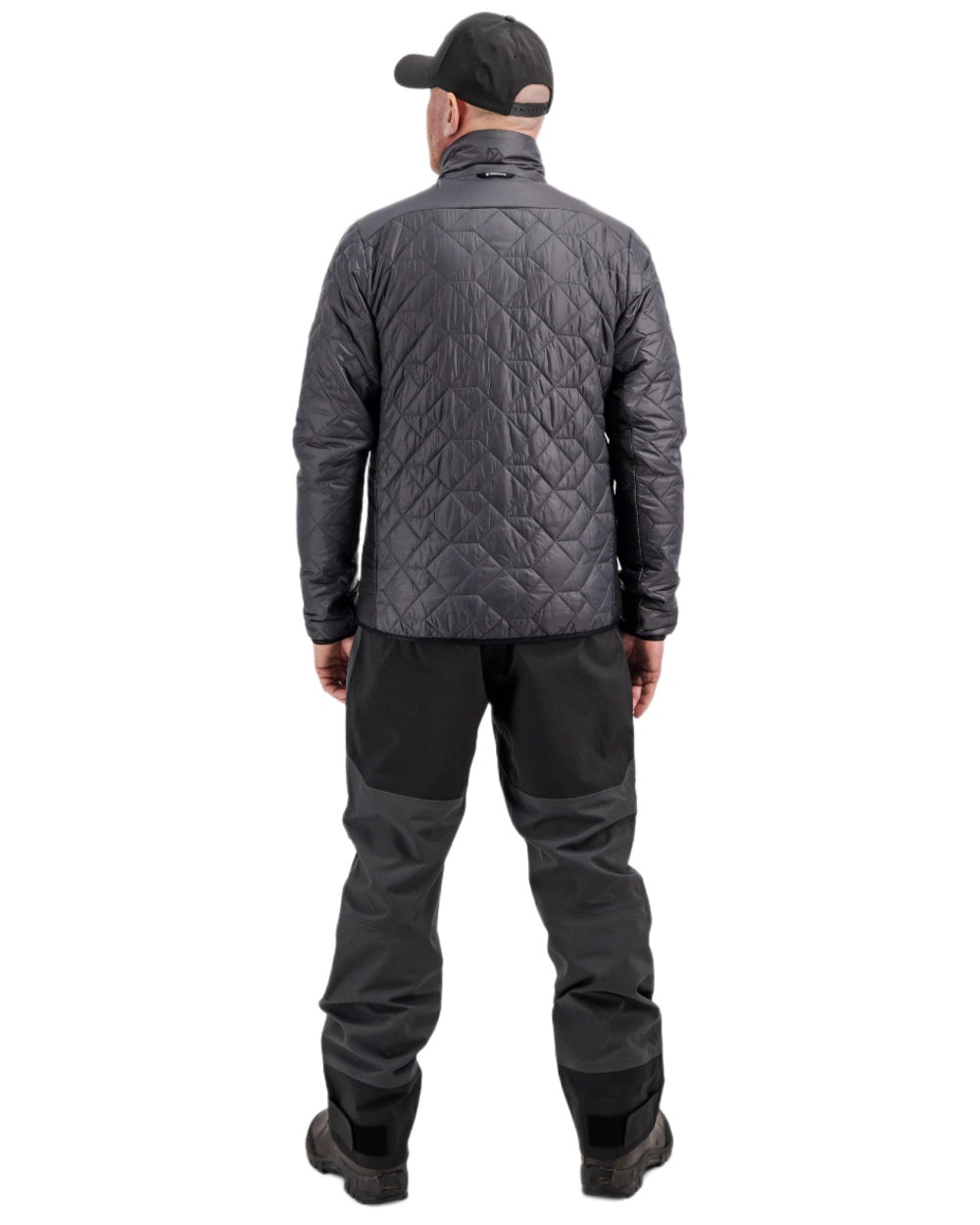 Coal Black coloured Didriksons Mens Fegen Jacket on white background 