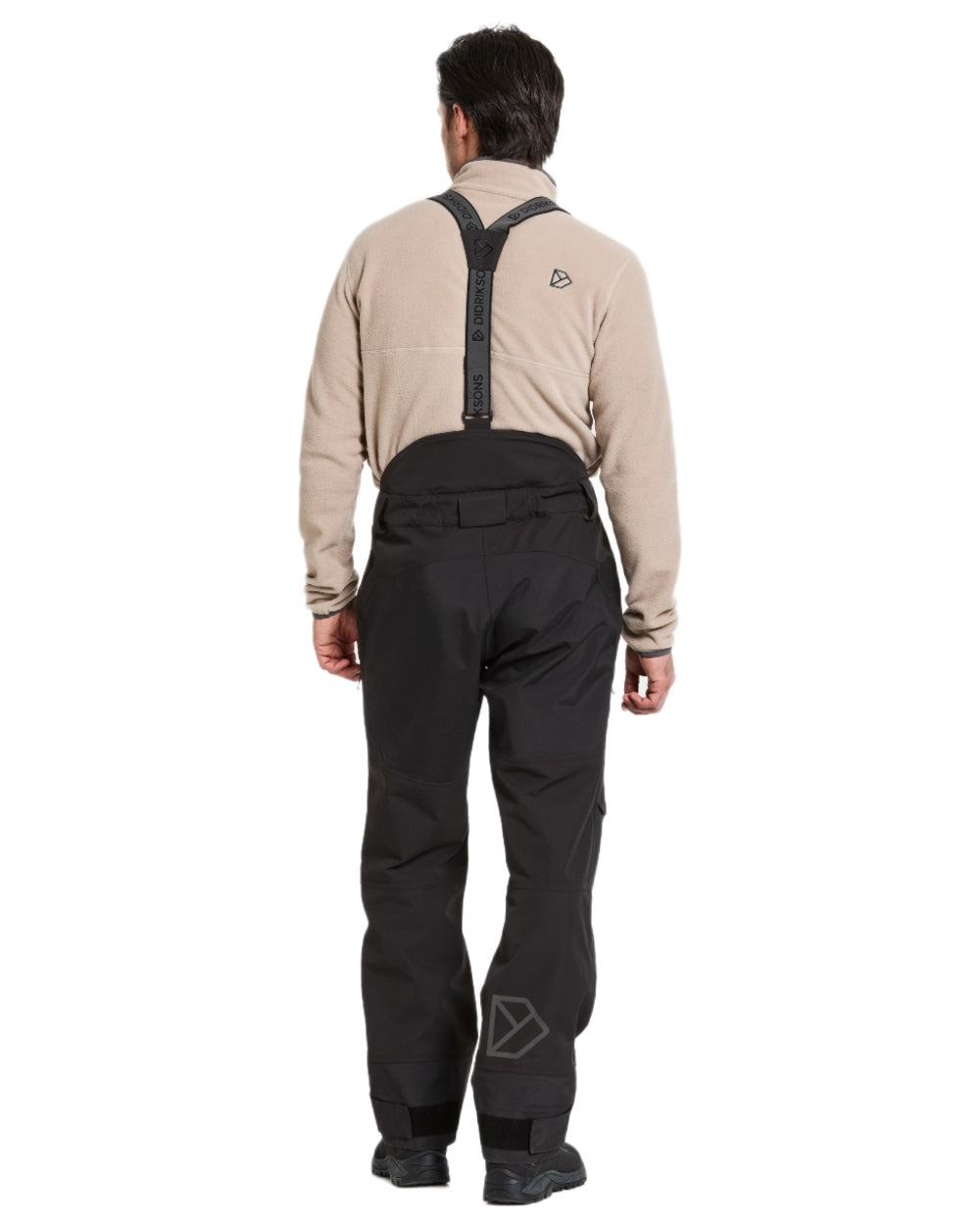 Black coloured Didriksons Mens Fractus Pants on white background 