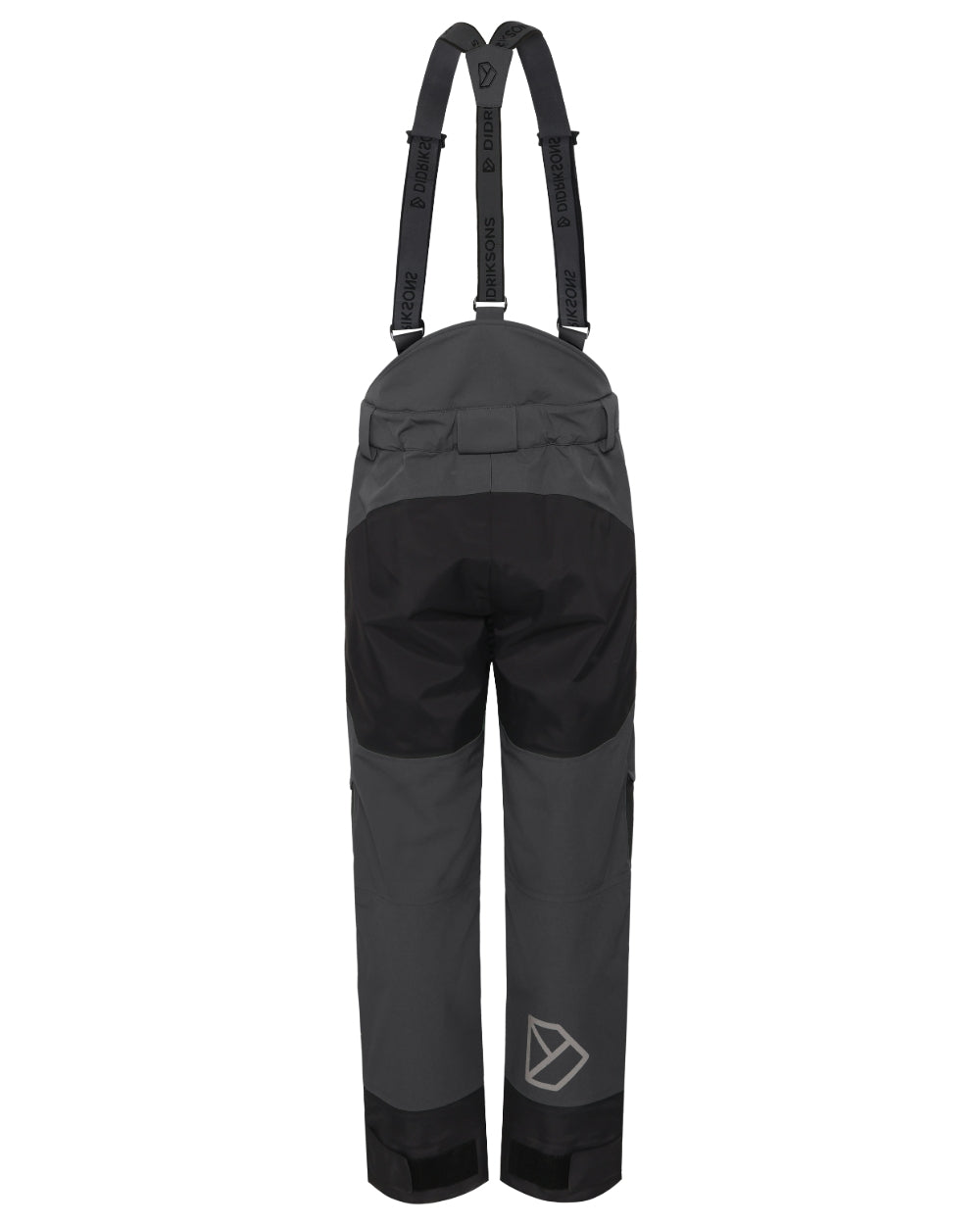 Coal Black coloured Didriksons Mens Fractus Pants on white background 