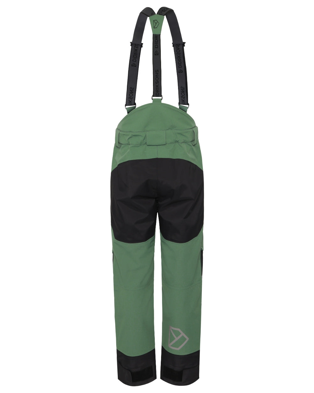 Dark Moss coloured Didriksons Mens Fractus Pants on white background 