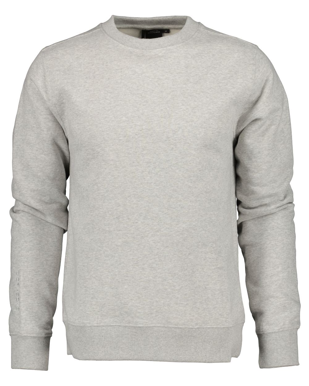 Aluminum Melange coloured Didriksons Mens Fyn Sweater on white background 