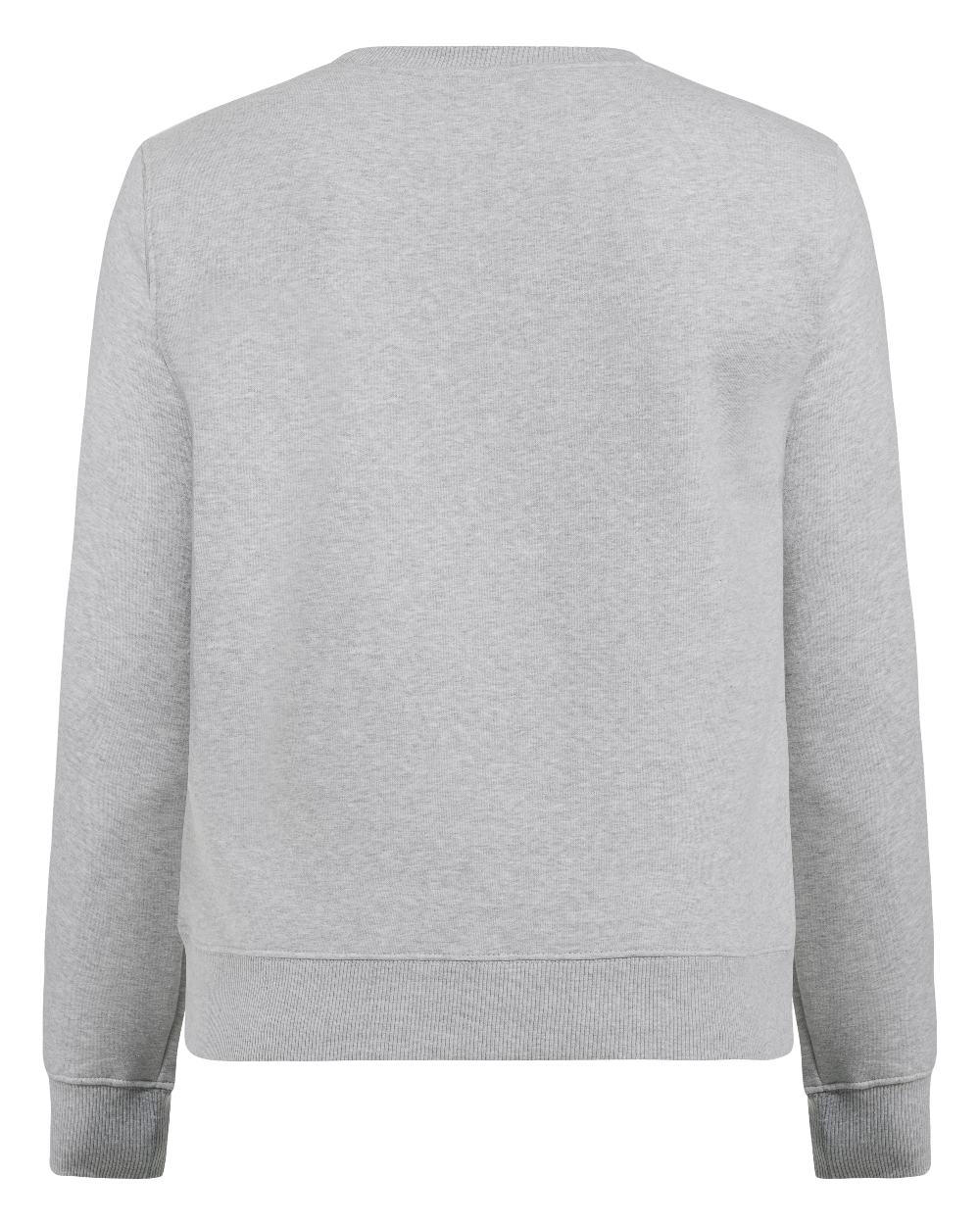 Aluminum Melange coloured Didriksons Mens Fyn Sweater on white background 
