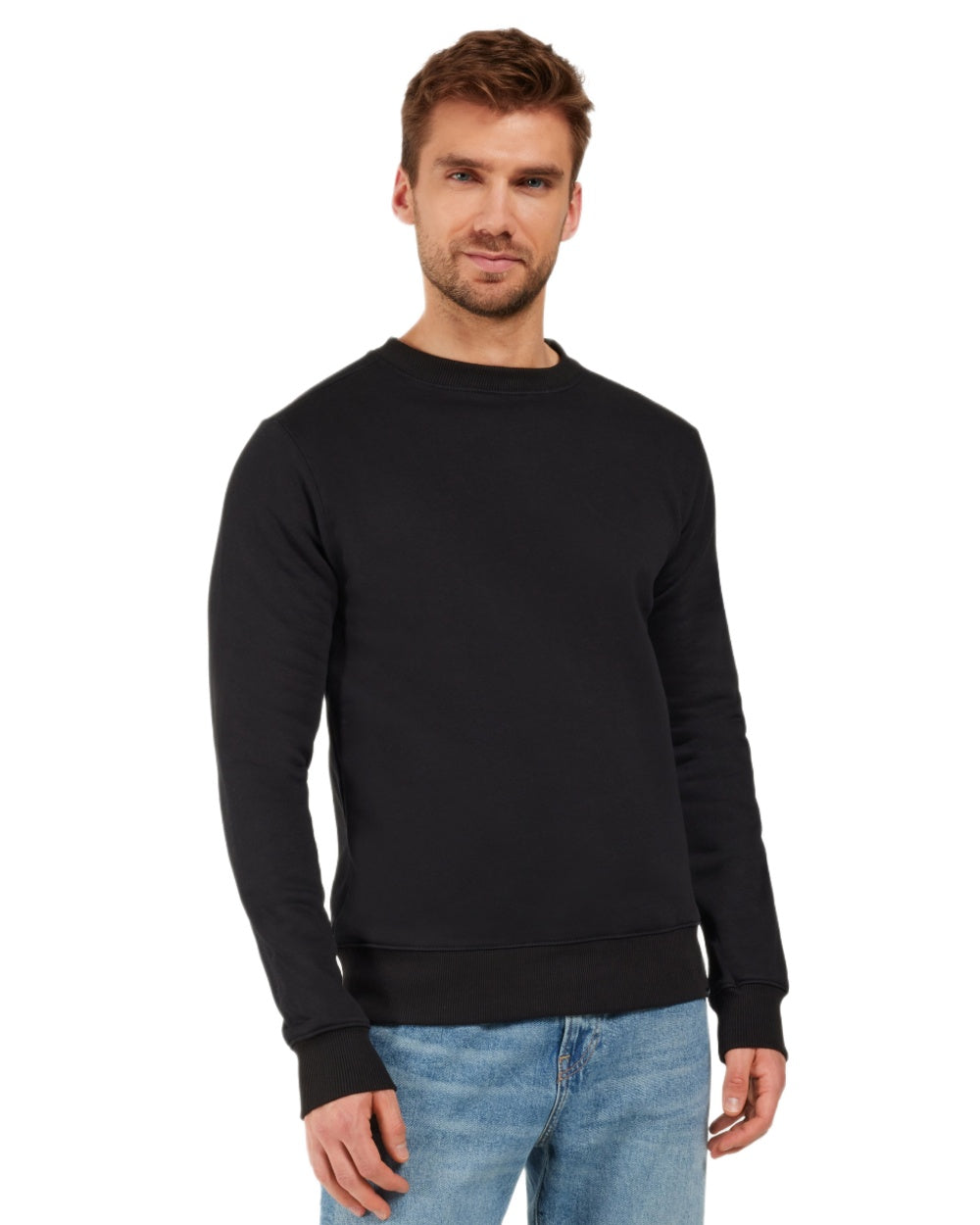 Black coloured Didriksons Mens Fyn Sweater on white background 