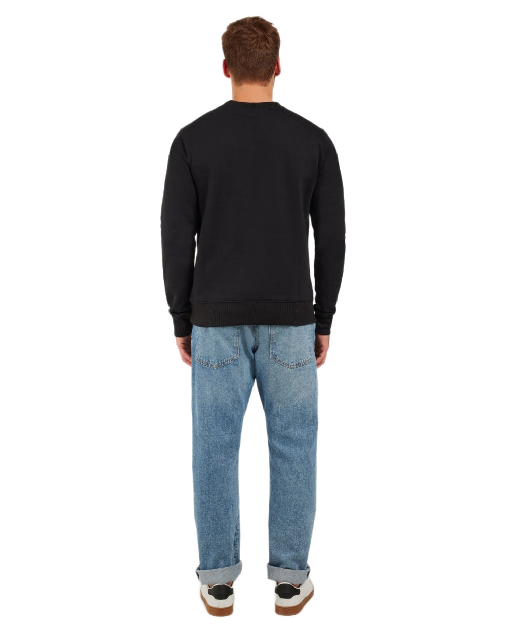 Black coloured Didriksons Mens Fyn Sweater on white background 