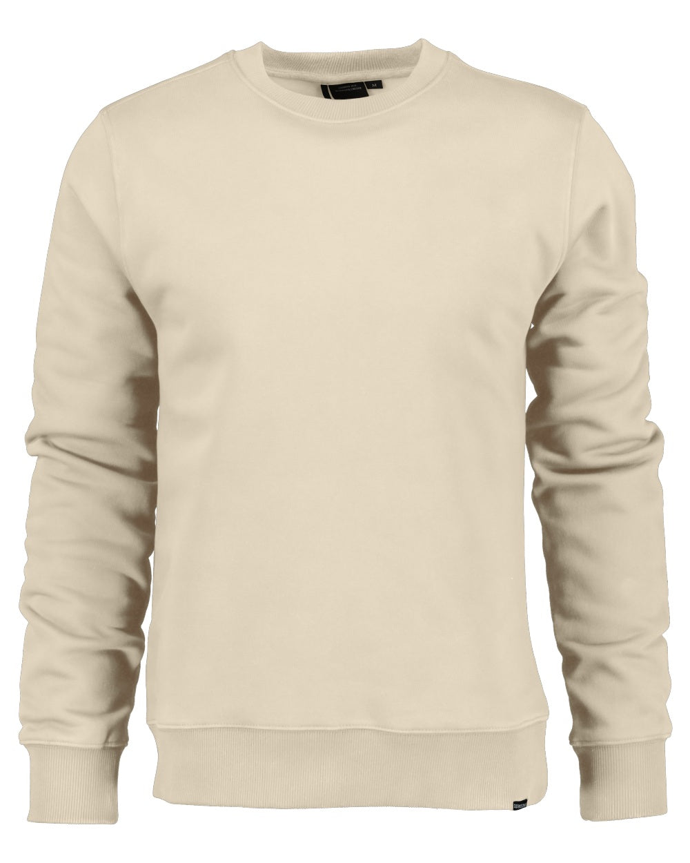 Light Beige coloured Didriksons Mens Fyn Sweater on white background 