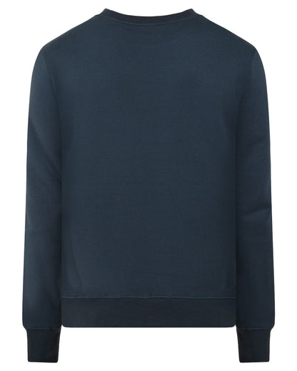 Navy coloured Didriksons Mens Fyn Sweater on white background 
