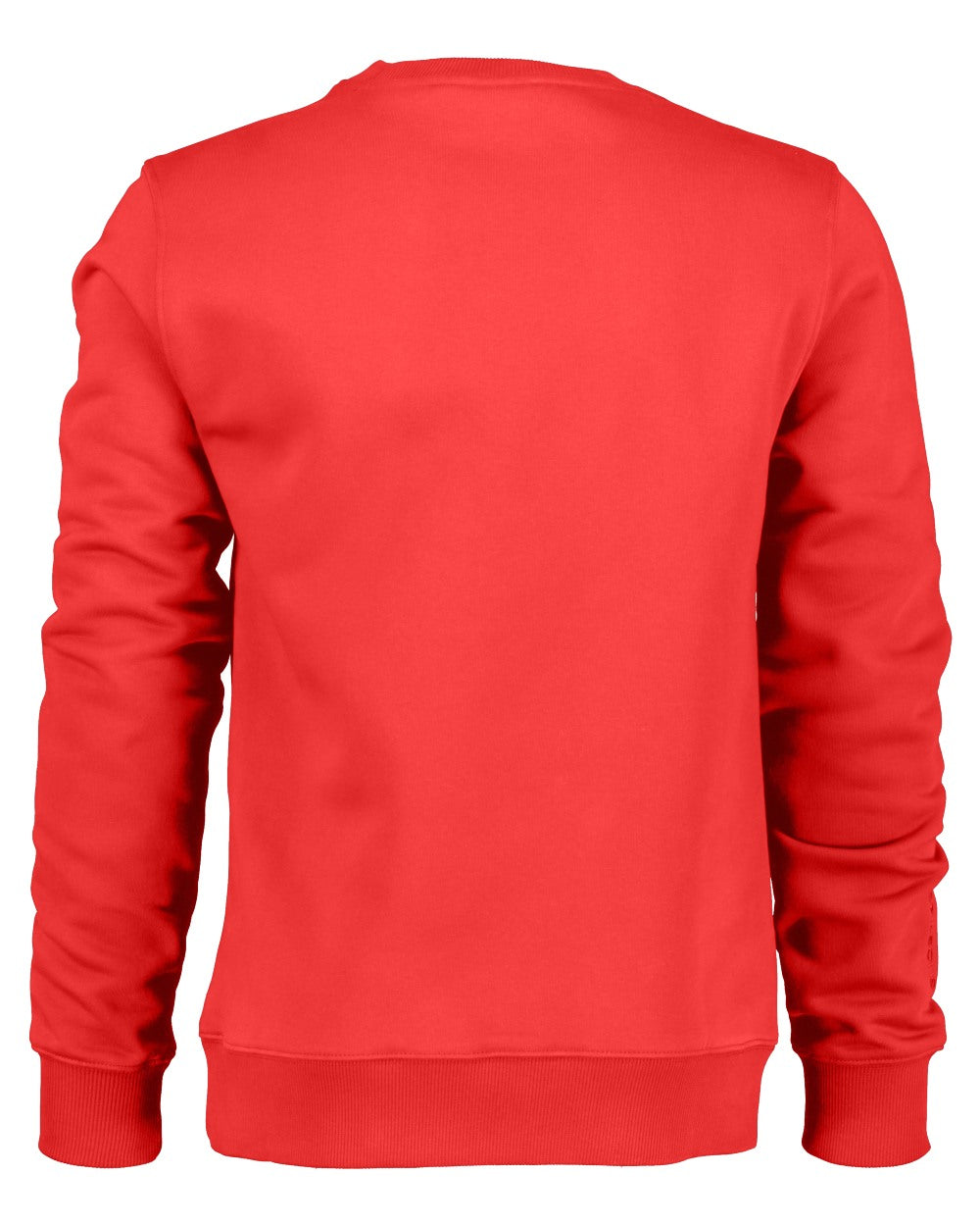 Pomme Red coloured Didriksons Mens Fyn Sweater on white background 