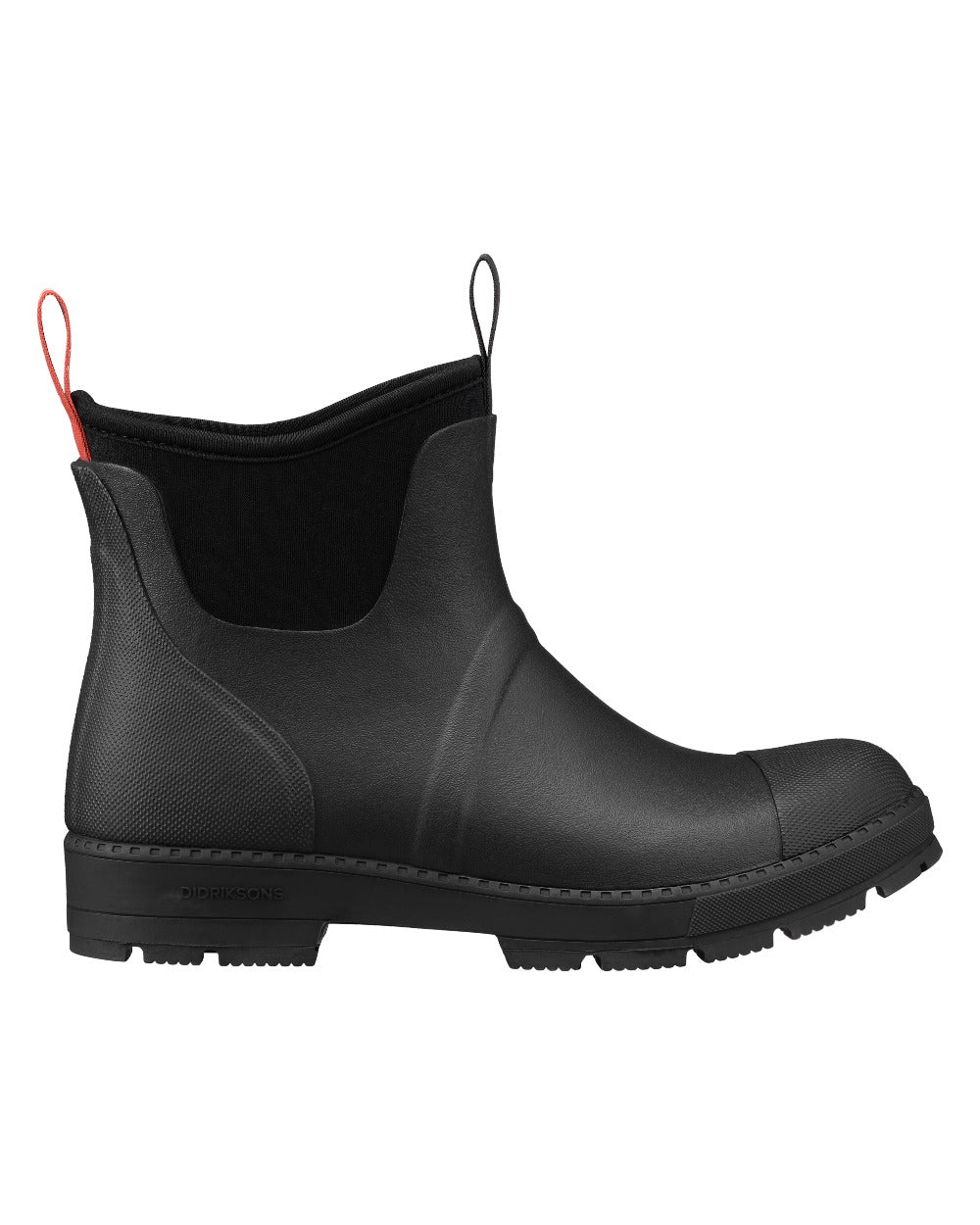 Black coloured Didriksons Mens Grinda Boots on white background 