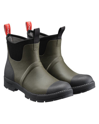 Deep Green coloured Didriksons Mens Grinda Boots on white background 