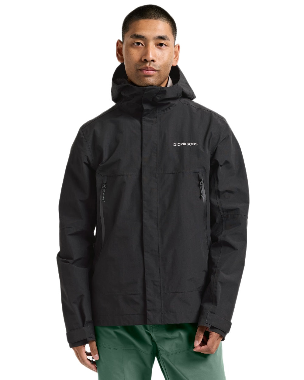 Black coloured Didriksons Mens Grit Jacket 4 on white background 