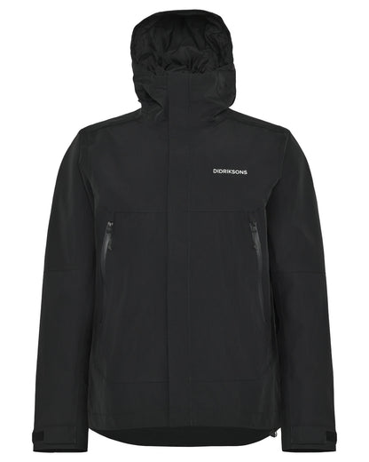 Black coloured Didriksons Mens Grit Jacket 4 on white background 