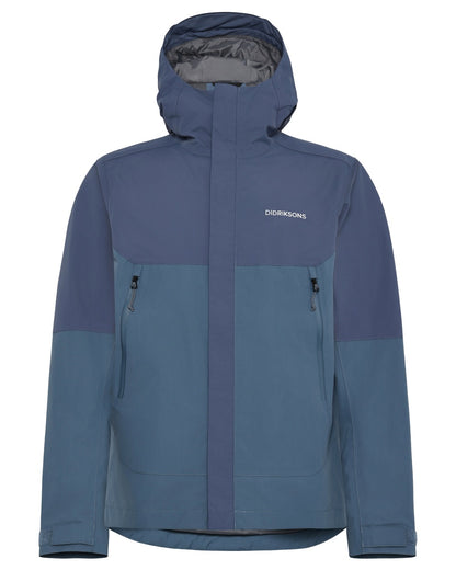 Blue Fog coloured Didriksons Mens Grit Jacket 4 on white background 