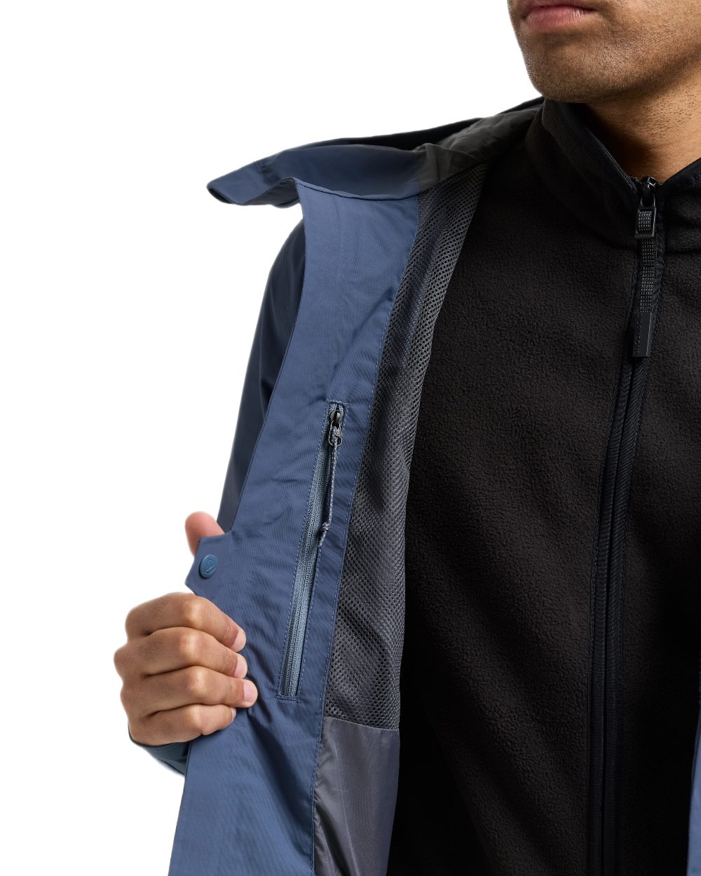 Blue Fog coloured Didriksons Mens Grit Jacket 4 on white background 