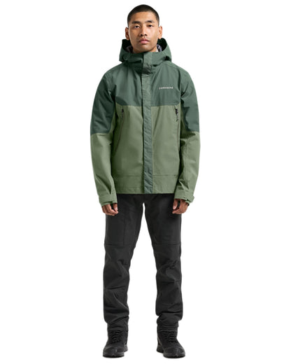 Light Moss coloured Didriksons Mens Grit Jacket 4 on white background 