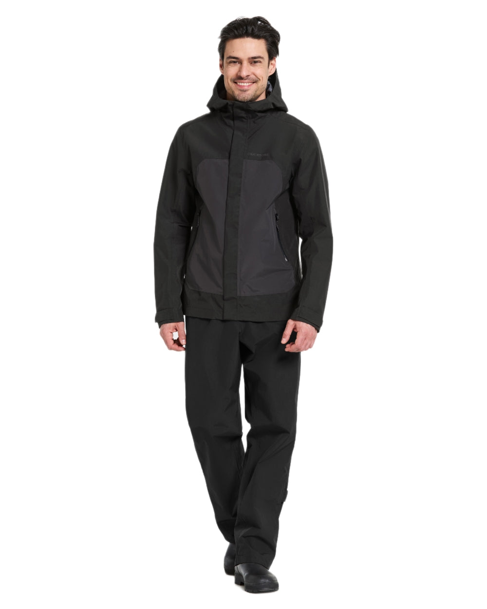 Black coloured Didriksons Mens Grit Jacket on white background 