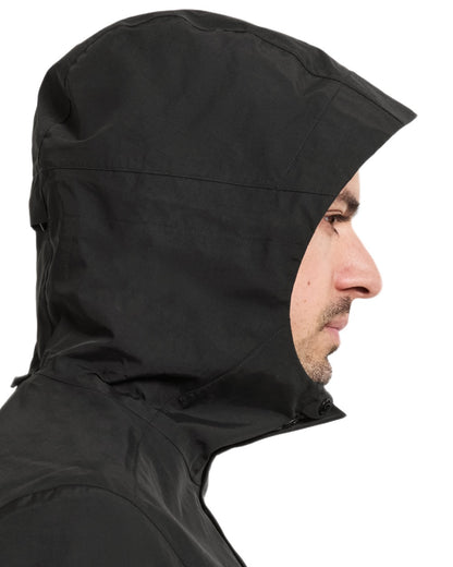 Black coloured Didriksons Mens Grit Jacket on white background 