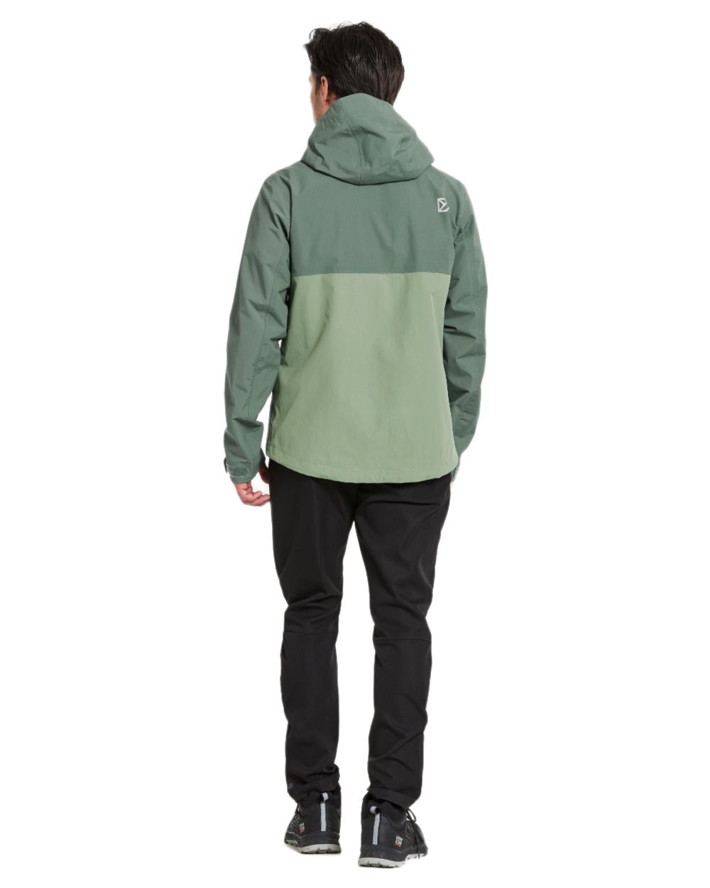 Dark Moss coloured Didriksons Mens Grit Jacket on white background 