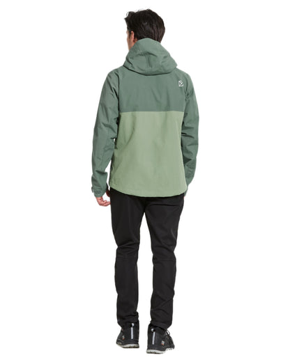 Dark Moss coloured Didriksons Mens Grit Jacket on white background 