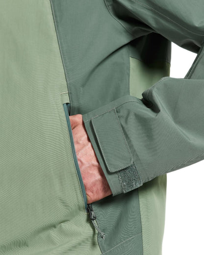 Dark Moss coloured Didriksons Mens Grit Jacket on white background 