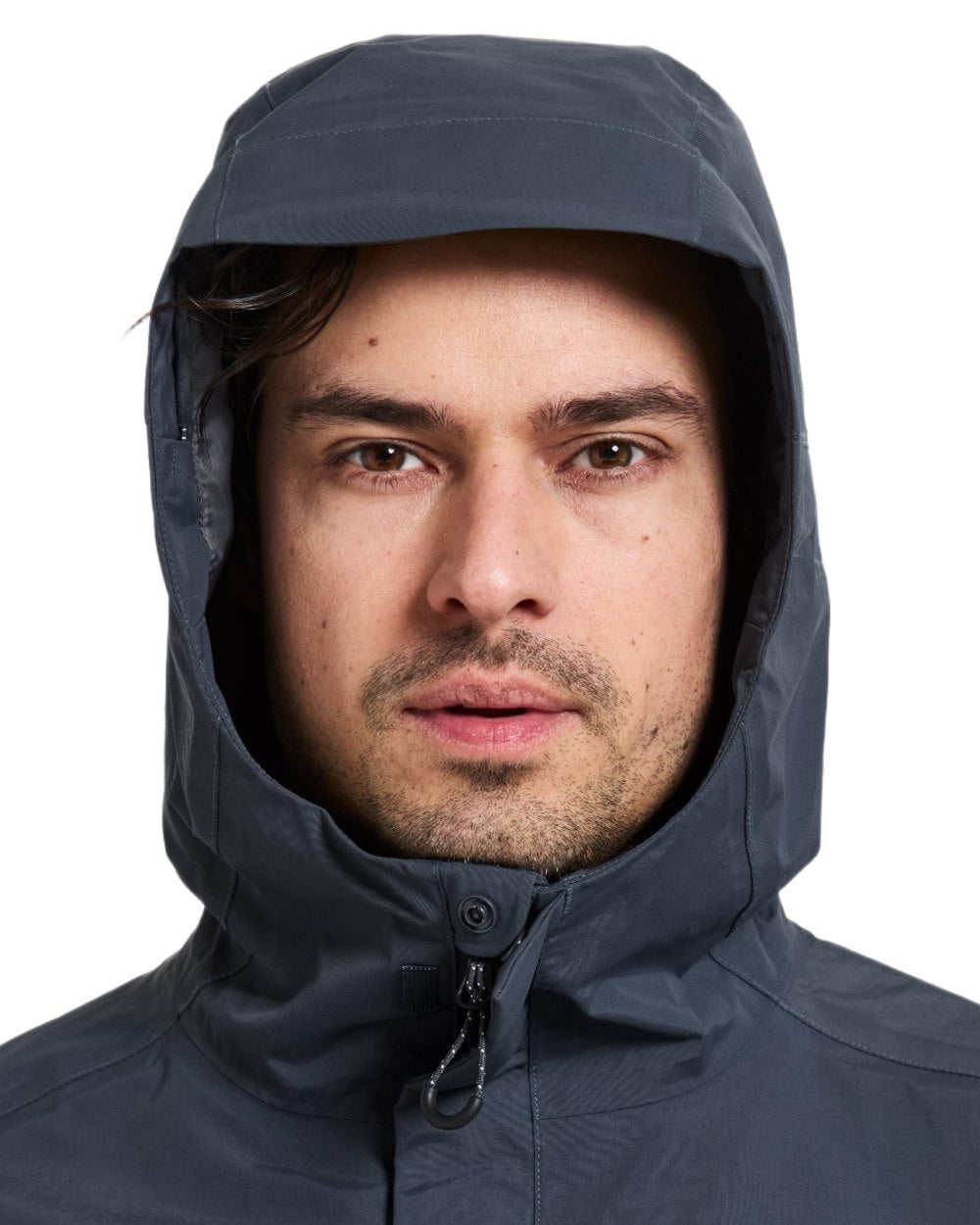 Sleepy Blue coloured Didriksons Mens Grit Jacket on white background 