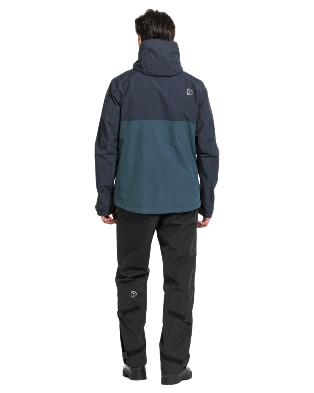 Sleepy Blue coloured Didriksons Mens Grit Jacket on white background 