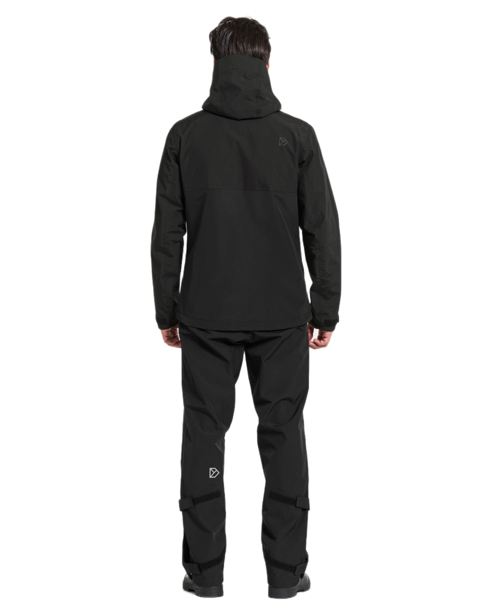 Solid Black coloured Didriksons Mens Grit Jacket on white background 